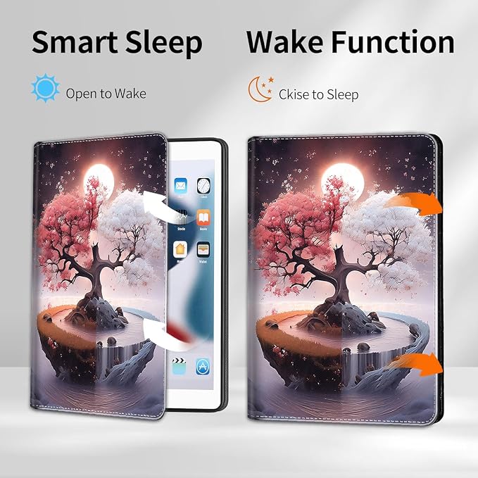 Case for iPad A16 11th Gen 11 Inch (2025) 10th Gen 10.9 Inch (2022) Model A3354 A3355 A3356 A2696 A2757 A2777 ，Slim Fit Standing Cover with Auto Sleep/Wake，Frog Playing Guitar