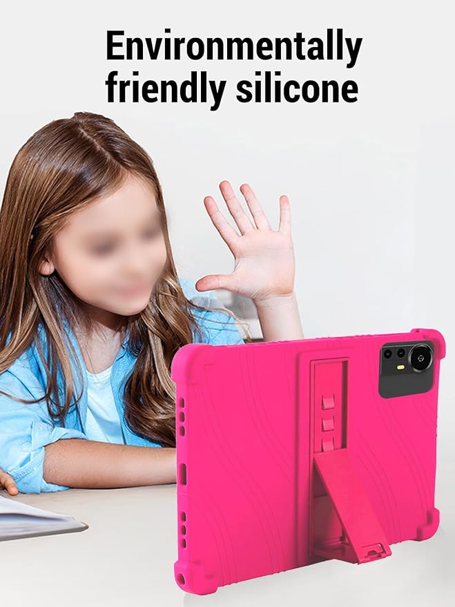 for Bnegynng CP31M 10 inch Tablet Protective case Shockproof Lightweight Silicone Protective Cover with Stand Child-Friendly Protection Easy to Clean DesignBlack