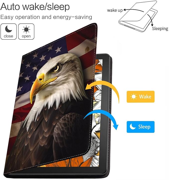Case for Samsung Galaxy Tab A 8.0 2019 (SM-T290/T295/T297) Slim Lightweight PU Leather Stand Cover with Auto Wake/Sleep for Galaxy Tab A 8.0 Inch Abstract Watercolor Art Dogs