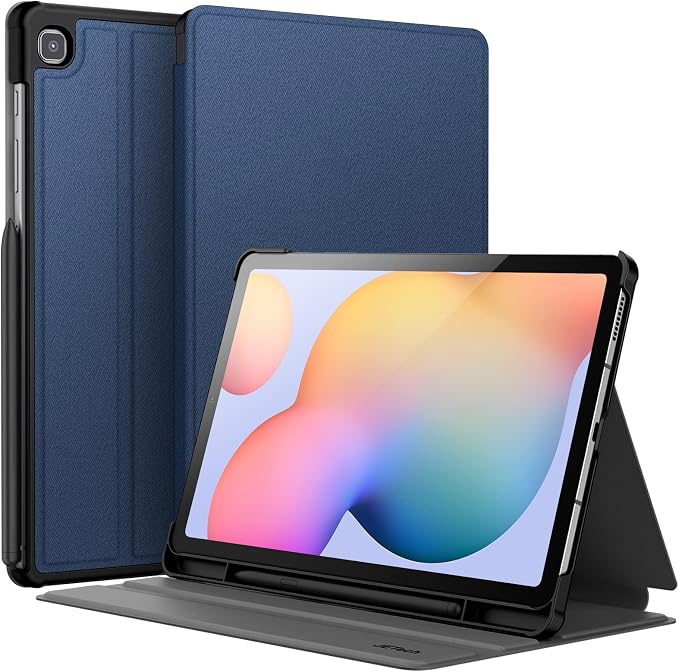 JETech Folio Case Cover for Samsung Galaxy Tab S6 Lite 10.4 Black | Multi-Angle Stand Cover S Pen Holder Slim Protective Cover Auto Wake/Sleep