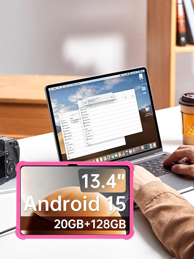 for Teclast T65 Android 16 Tablet13.4 2.5K Ultra Clear Display Tablet Model CaseUYRUREL Soft Silicone Adjustable Stand Cover Lightweight Kids FriendlyRosered.
