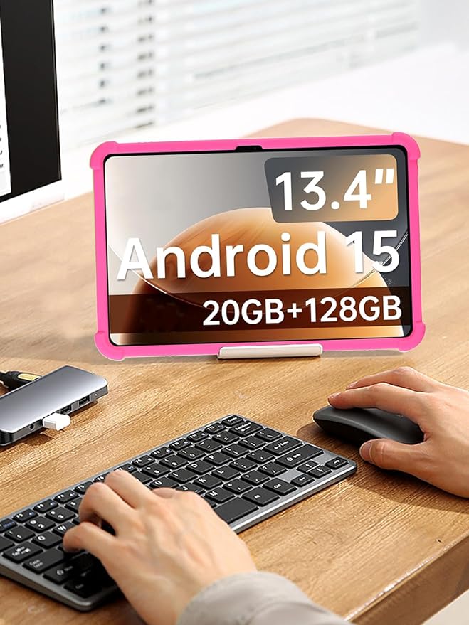 for TECLAST T65 13.4 inch Tablet Protective case Shockproof Lightweight Silicone Protective Cover with Stand Child-Friendly Protection Easy to Clean DesignBlack