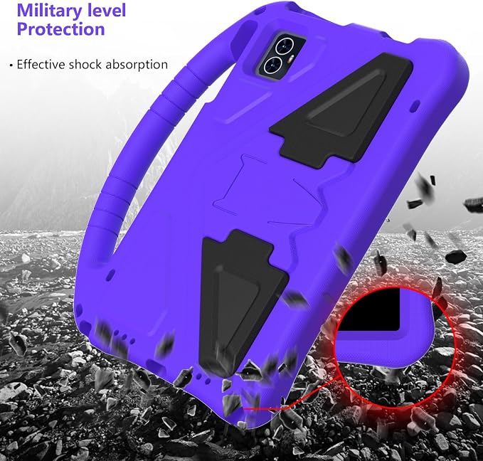 for Revvl Tab 2 Case 2025 Kids EVA Cover with Strap Handle Stand for Tmobile Revvl Tab 2 Case 10.1'' Black
