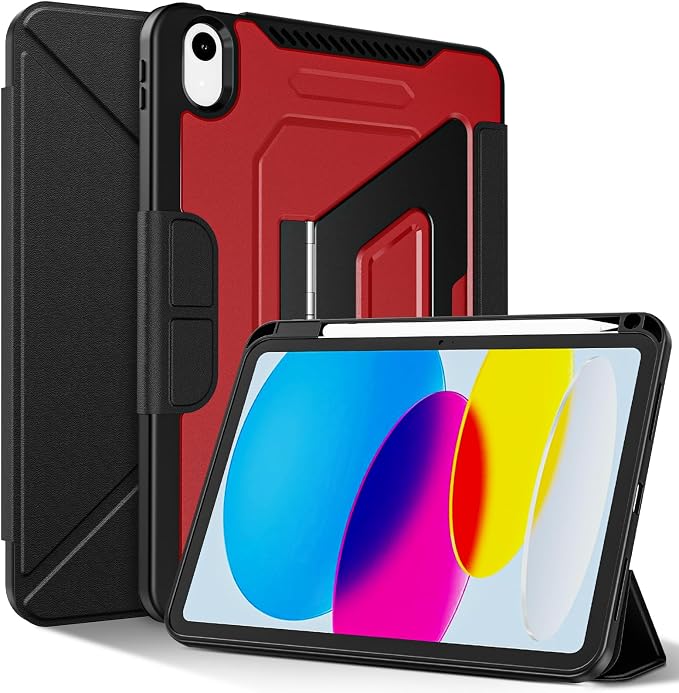 for ipad A16 Caseipad 11th/10th Generation Case 11Inch 2025/10.9 Inch 2022 | with Pencil HolderRemovable Magnetic &amp Trifold Leather Stand CoverMulti-Angle VewingAuto Sleep/Wake (Black)