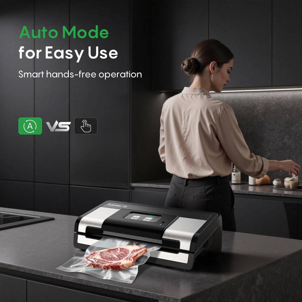 FRESKO Automatic Vacuum Sealer for Food, Hands-Free Operation