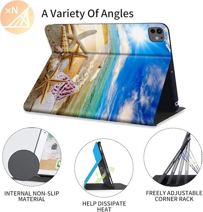 FUYOCWE for iPad Pro 13 Inch Case (M47th Generation2024 Model A2925A2926A3007)PU Leather Slim Folding Stand Case for iPad 13 7th GenAuto Sleep Wake Cover -A Dream Catcher Wolf