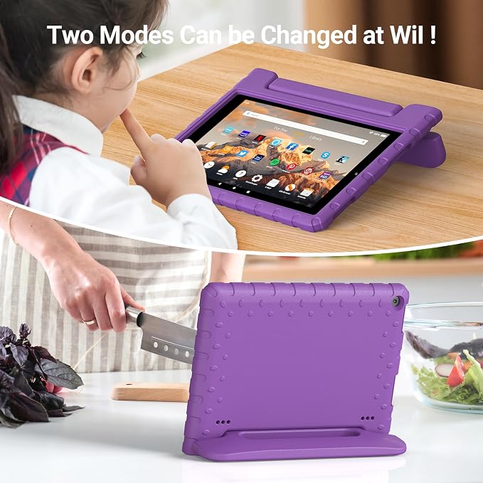 Kids Case for Amazon Fire HD 10 5/7/9 GenHandle Stand Green | Shockproof Lightweight designed for Amazon Fire hd 10 Tablet case Kids 5th/7th/9th Generation 2015/2017/2019 Released