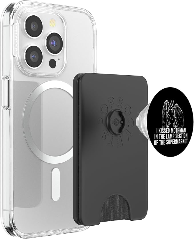 Mothman Cryptid I Kissed Mothman In The Lamp Section PopSockets Adhesive PopGrip