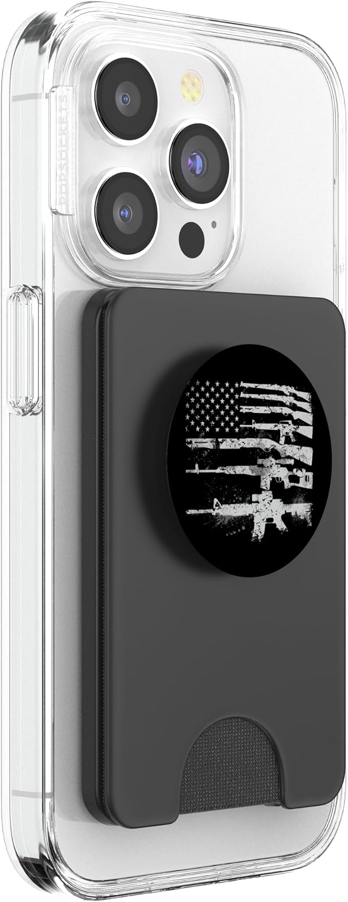 USA Flag Guns Weapons Rifles 2A Amendment PopSockets Adhesive PopGrip