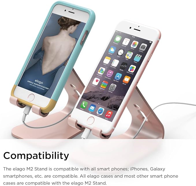 elago M2 Stand for All iPhones and Galaxy Smartphones (Angled Support for FaceTime) (Black)