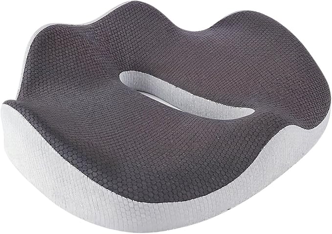 Ergonomic Seat Cushion Orthopedic Seat Cushion with Visco Gel Foam, Office Chair Cushion, Computer Chair Cushion, Gaming Chair and Car Seat Cushion for Comfort and Posture