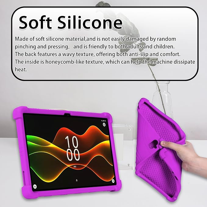 ATOOZ for Boost Celero 5G Tablet Case 10.95 Inch 2025Soft Silicone Shockproof Kids Case for Celero 5G Tablet 11 Inch with PC Stand (Black)