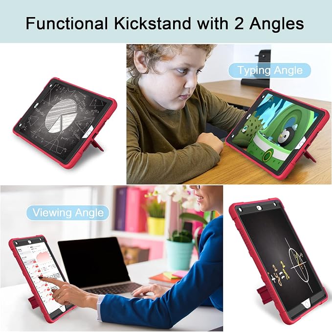 Azzsy Case for iPad 9th Generation/iPad 8th Generation/iPad 7th Generation (10.2 Inch 2021/2020/2019 Model) Heavy Duty Shockproof Rugged Protective Case for iPad 10.2 inch Alpine Green
