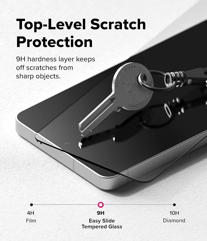 Ringke for Samsung Galaxy A35 5G Screen Protector [Easy Slide 2 Pack] | Easy Installation with Alignment Tool Case Friendly Premium 9H Hardness Tempered Glass