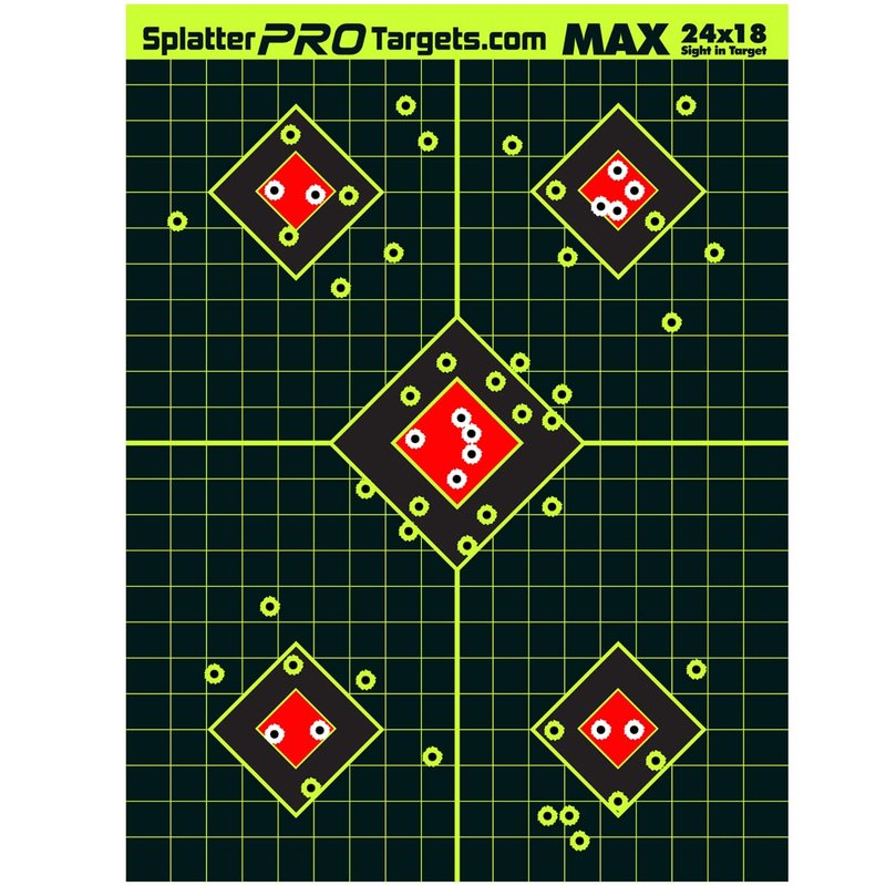 18x24 Extra Large Splatter Targets. Two Color Splatter to Easily See Your Shots! Bright Fluorescent Yellow and White Splatter. (10)