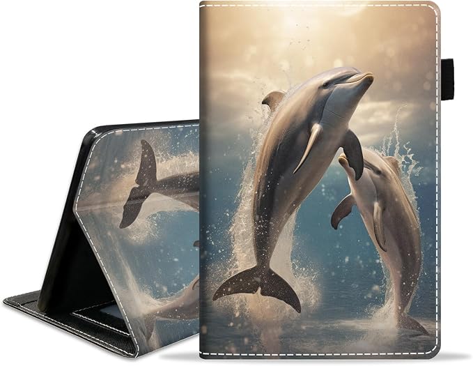 Case for Amazon Fire HD 8/HD 8 Plus Tablet (8 12th/10th Generation 2024/2022/2020 Release) Slim PU Leather Stand Folio Cover with Auto Wake Sleep African Woman Wolf