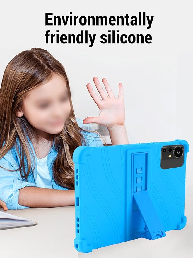 for Bnegynng CP31M 10 inch Tablet Protective case Shockproof Lightweight Silicone Protective Cover with Stand Child-Friendly Protection Easy to Clean DesignBlack