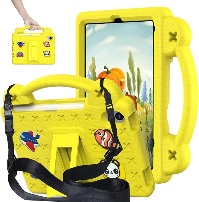YRH for iPad mini A17 Pro Case 2024/iPad Mini 6 Kids Case 2021EVA Shockproof Cover for iPad mini 7th/6th Generation 8.3-inch with Stand Handle Strap Green