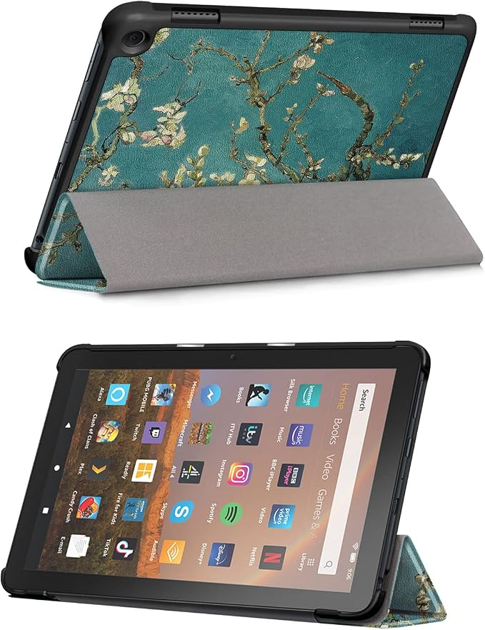 Slim Case for Amazon Fire Max 11 Tablet (13th Generation 2023 Release) Trifold Lightweight Hard Shell PU Leather Stand Folio Protective Cover with Auto Wake/Sleep Colored Graffiti Doodle