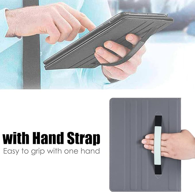 Stand Case for Wacom Movinkpad 11 Tablet Black | PU Leather Protective Coverwith Pen Holder &amp Pocket/Hand Strap Multiple-angles Viewing StandSoft TPU Back Shell