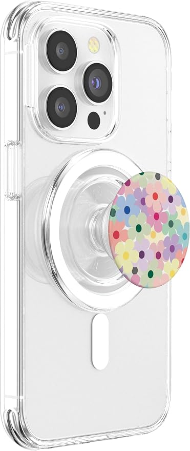 Pastel Colorful Floral Flowers Pattern PopSockets PopGrip for MagSafe