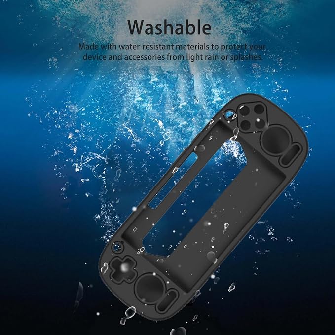 Case Cover for Retroid Pocket 5 Handheld Game Console Soft Silicone Protector Cover Skin Case for Retroid Pocket 5 Anti-ScratchShockproofBlack