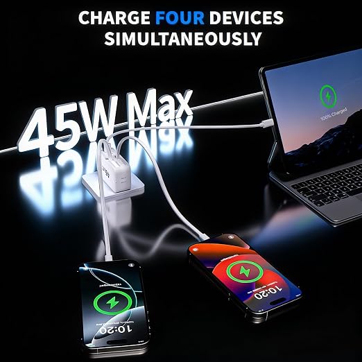 4-in-1 Retractable Wall Charger