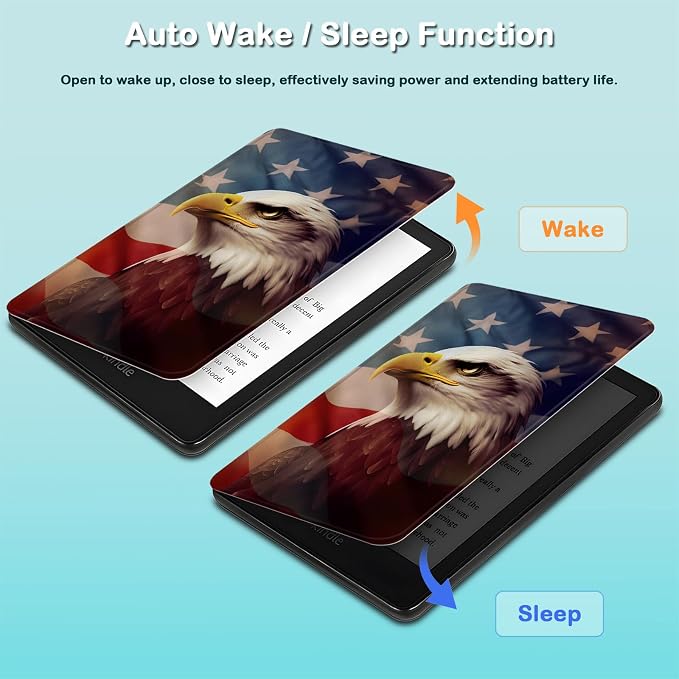 for 6 Kindle 2024 and 2022 (11th Generation) Case Slim Lightweight Smart Cover Case with Auto-Wake/Sleep for Kindle 2024Beach Starfish