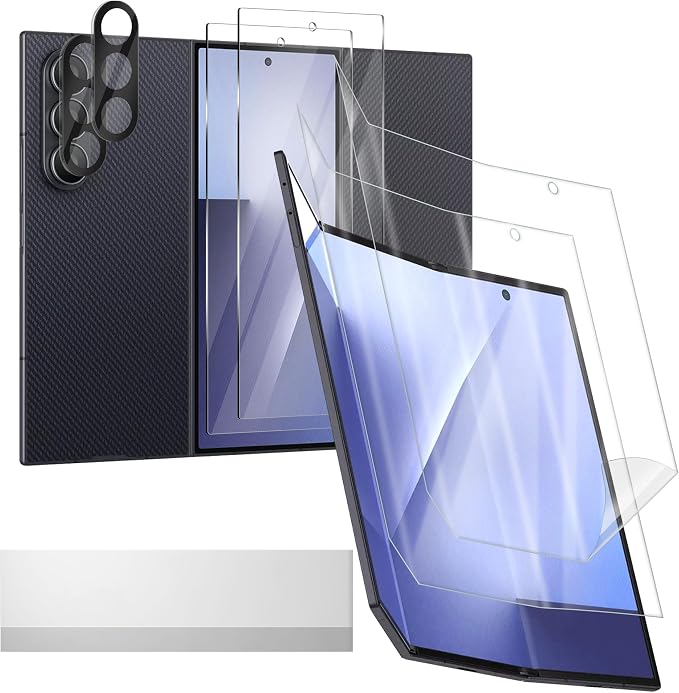 Orzero 6 in 1 Compatible for Samsung Galaxy Z TriFold 2 Pack TPU Inner Screen Protector + 2 Pack Glass Front Screen Protector + 2 Pack Glass Camera Lens Protector HD Bubble-Free Anti-Scratch