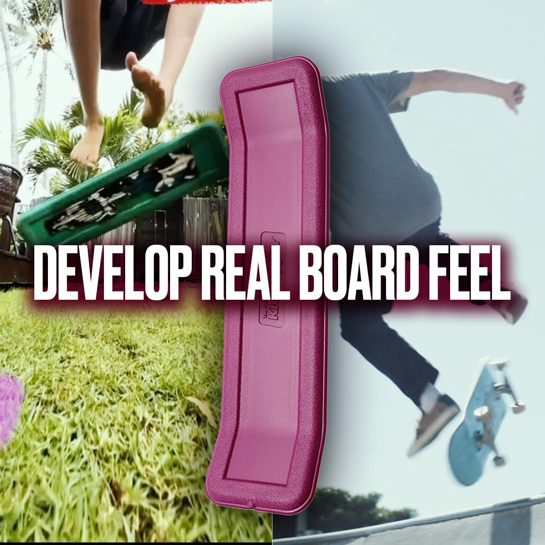 Kickflipper Balance Board, a Fun, Lightweight Trainer That Builds Balance and Confidence (Black)