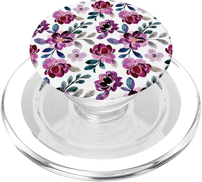 Beautiful Violet Floral Watercolor Flowers PopSockets Adhesive PopGrip