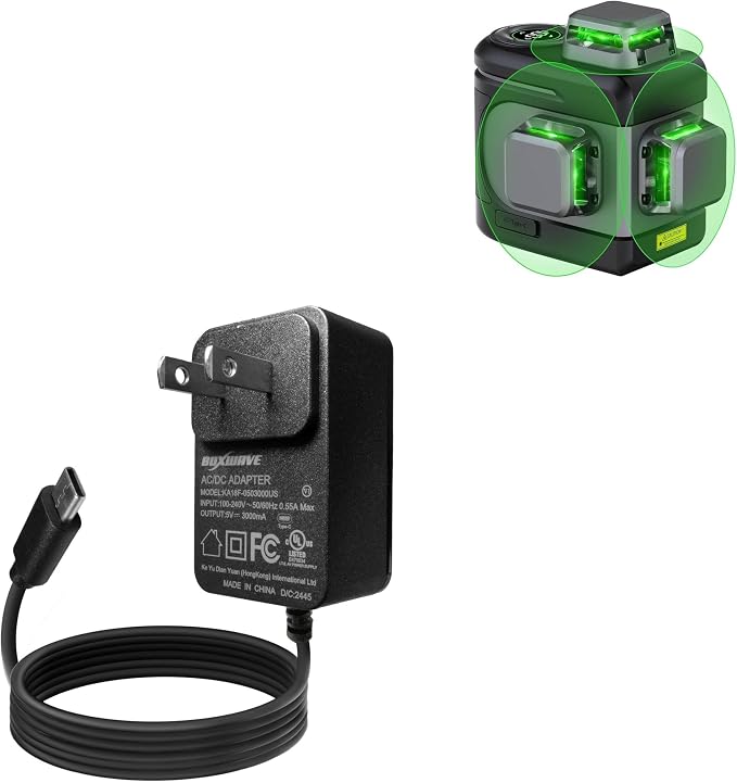 BoxWave Charger Compatible with Fanttik D12 PRO - Wall Charger Direct (15W) Rapid Charge Your Device with Built-in 3ft Cable