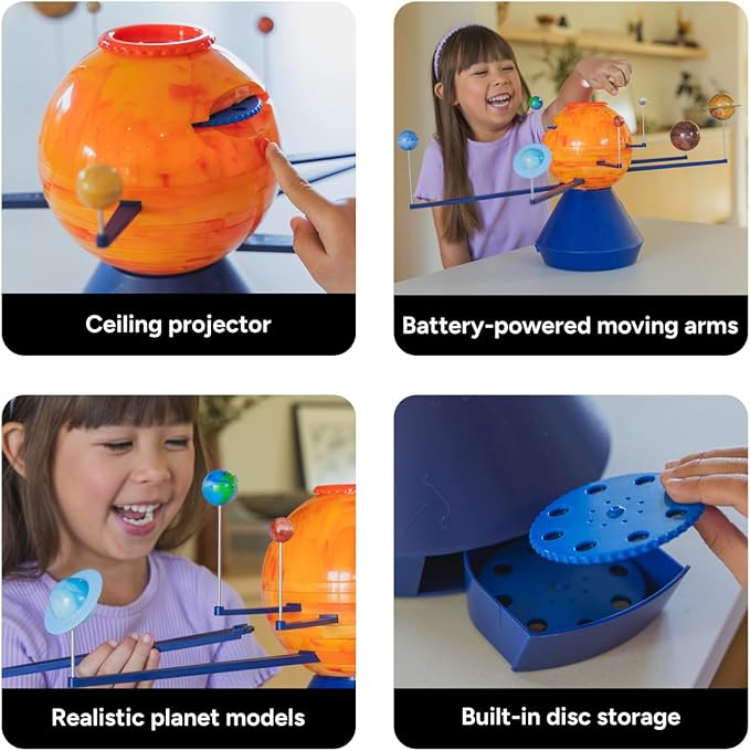 Educational Insights GeoSafari Orbiting Solar System & Projector - Space Toys & STEM Learning for Kids, Model Planet Kit, Science Classroom Decor, Astronomy Sets and Gifts for Boys & Girls Ages 5+