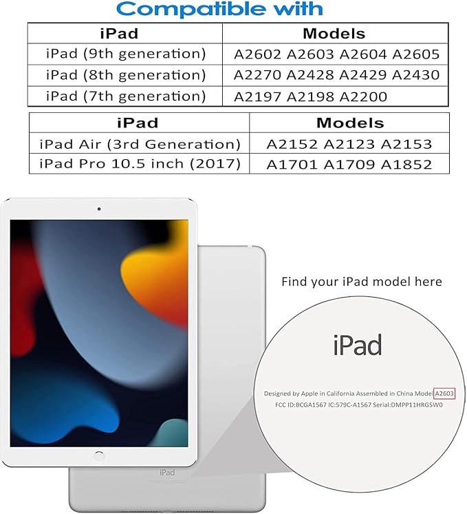 Case for iPad 9th Generation 8th/ 7th 2021/2020/2019 10.2 inch Premium PU Leather Folio Stand Shell Shockproof TPU Back Cover Baseball