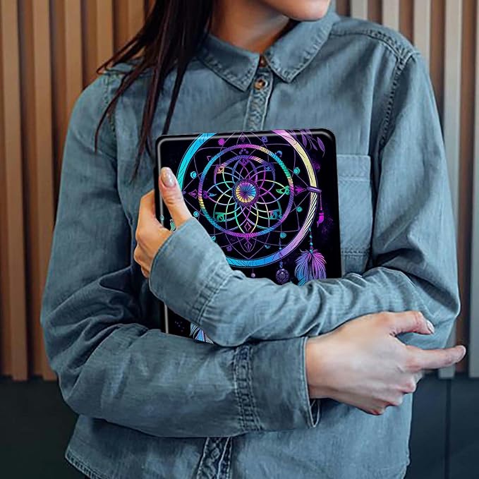 Astronaut Mushrooms Pattern Case for iPad 10.2 iPad 9th Generation 2021/ iPad 8th Generation 2020/ iPad 7th Generation 2019360 Degree Rotating Stand Protective Cover with Auto Sleep/Wake
