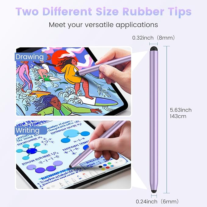 Stylus Pen for Touchscreen 2-in-1 Magnetic Universal Stylists | High Sensitivity &amp Precision Metal BarrelCompatible with iPadiPhoneAndroid Microsoft Surface Nintendo Switch Touchscreen