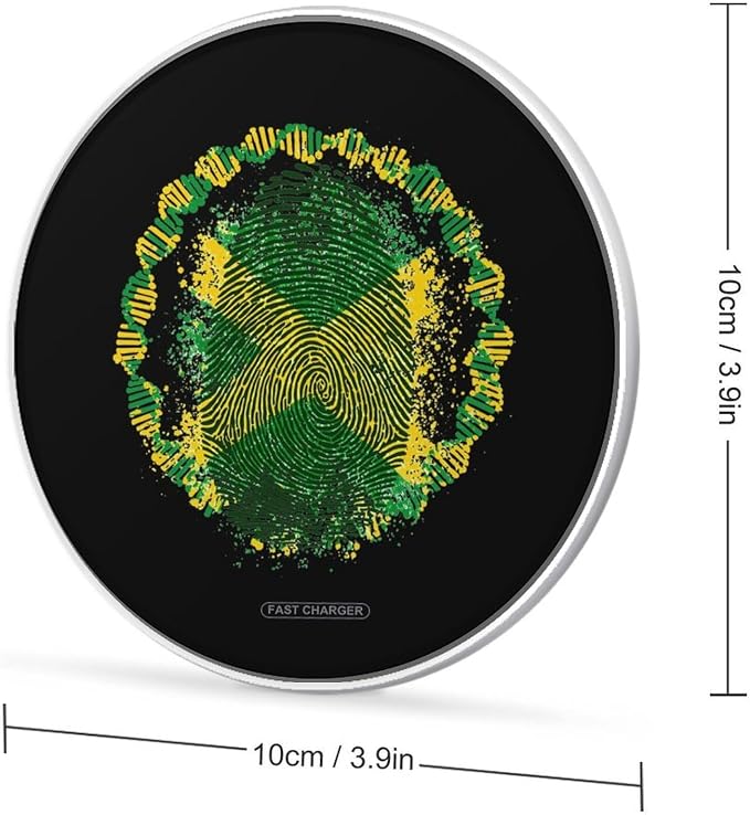 It's in My DNN Jamaican Flag Wireless Charger SlimWireless Charging Pad Anti-Slip Charger Mat for Men Women
