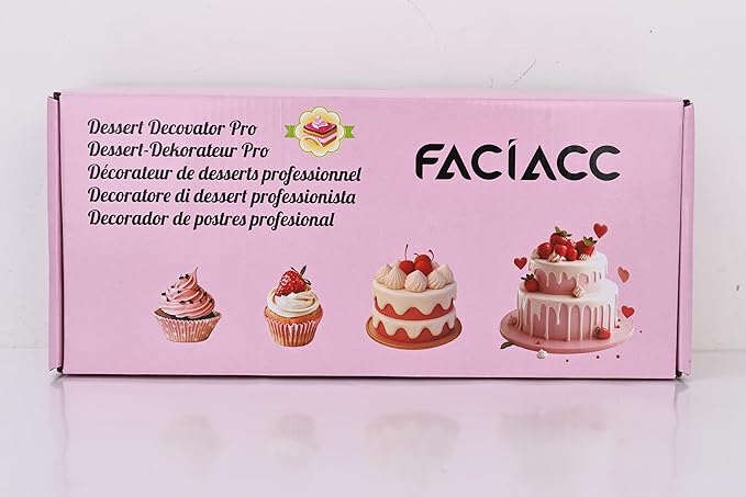 FACIACC Dessert Decorating Syringe Set, Stainless Frosting Piping Kit