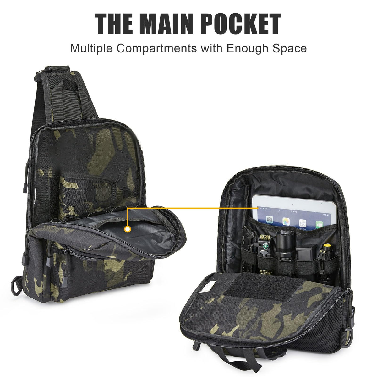 G4Free Tactical Sling Bag Backpack EDC Concealed Carry Bag Small Crossbody Shoulder Chest Pack