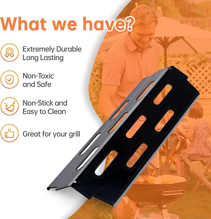 LPTNFRTN Porcelain-Enameled Grill Flavorizer Bar Heat Plates with 2 Pack Stainless Steel Cooking Grates Grill Replacement Parts for Weber Genesis II 300 Series E-310 E-315 E-330 E-335 S-310 S-335
