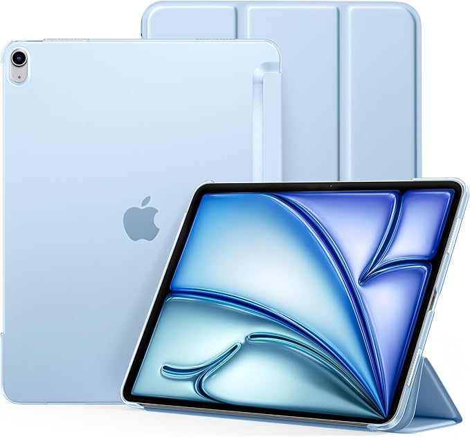 for iPad Air 13 Inch Case M4/M3/M2(2026/2025/2024) Lavender | Slim Trifold Stand Protective Cover with Translucent Hard Back for iPad Air 13 Case Support Touch ID Auto Wake/Sleep