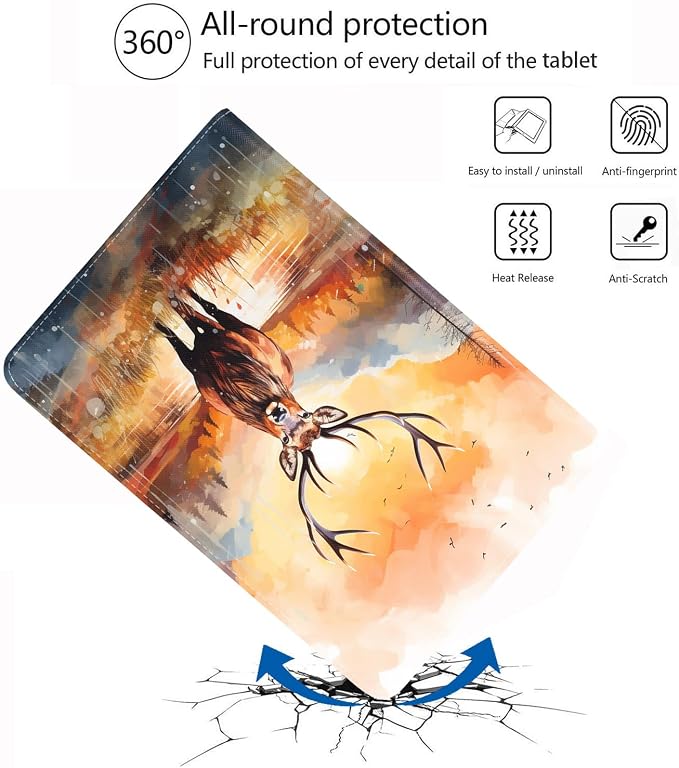 Case for iPad (A16) 11th Generation 11 Inch 2025 iPad 10th Generation 10.9 Inch 2022 Protective Leather Case Adjustable Stand Auto Wake/Sleep Smart Case - African American Girl