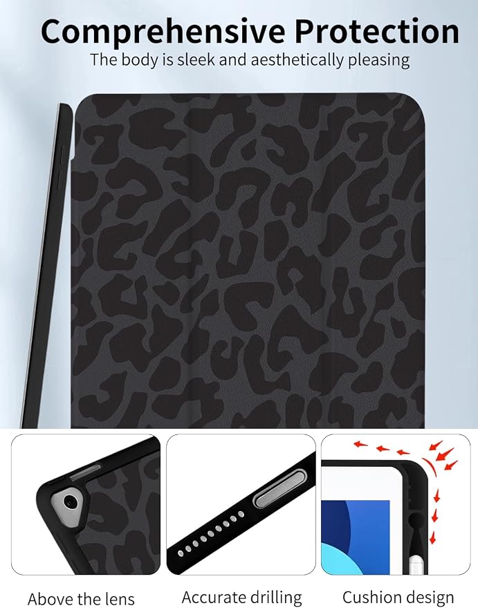 Case for iPad 9th/ 8th/ 7th Generation Case 10.2&amp10.5 Inch (2021/2020/2019 Release) Slim Lightweight Soft Trifold Back Cover with Pencil Holder &amp Auto Sleep/Wake CoverBeige Checkered