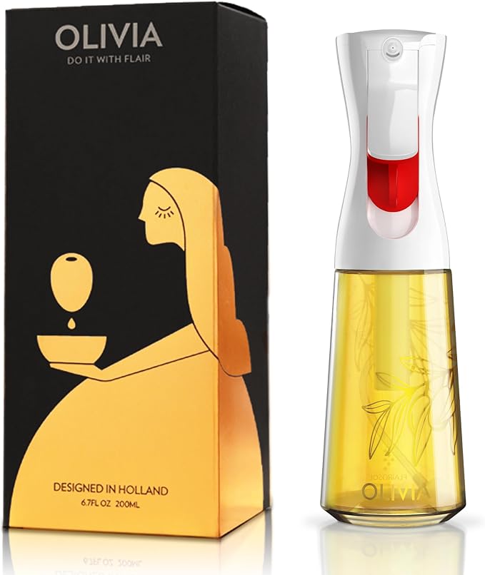 FLAIROSOL OLIVIA Oil Sprayer for Cooking, 200ml Glass Olive Oil Sprayer