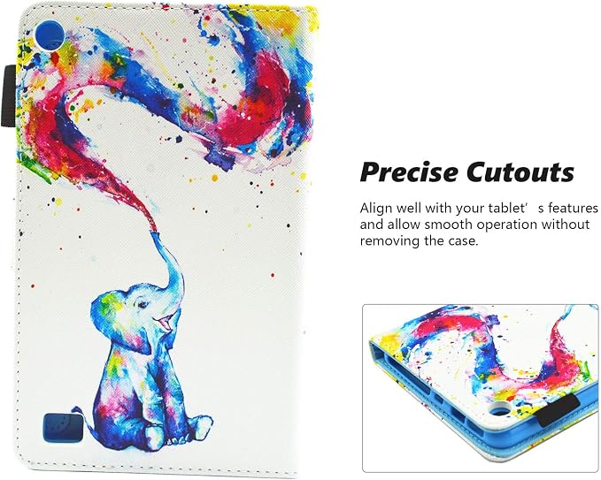 Case for Kindle Fire 7 TabletDteck Full Protective Flip Adjustable Stand Auto Wake/Sleep Smart Cover with Pencil Holder for Kindle Fire 7 Tablet 9th/7th/5th Generation 2019/2017/2015 ReleaseKing Dog