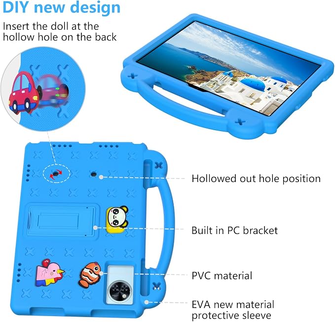 Case for Lenovo Idea Tab 11 inch 2025 (TB336) Kids EVA Shockproof Cover with Stand Handle for Lenovo Idea Tab 11''/ K11 Gen 2 Tablet Blue