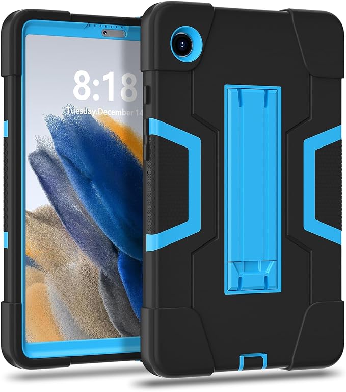 case for Galaxy Tab A9 8.7 2023 Case Hard PC Soft Silicone Kickstand Rugged Heavy Duty High Impact Protective Case for Samsung Galaxy Tab A9 8.7 Inch 2023 SM-X110 SM-X115 Black