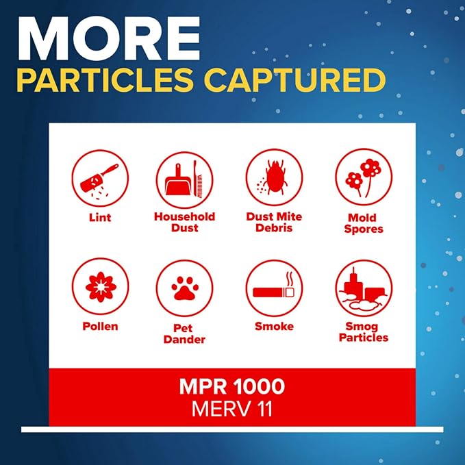 Filtrete 20x30x1 AC Furnace Air Filter, MERV 11, MPR 1000, Micro Allergen