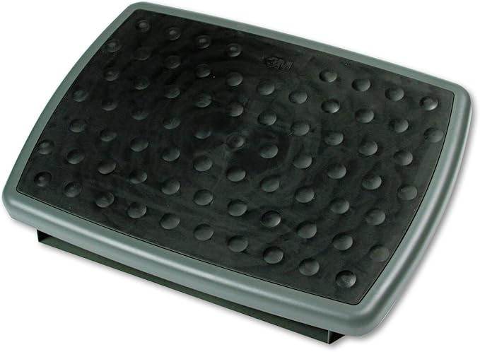 3M Adjustable Foot Rest, 18 Inch Wide Non-skid Platform (FR330) Grey