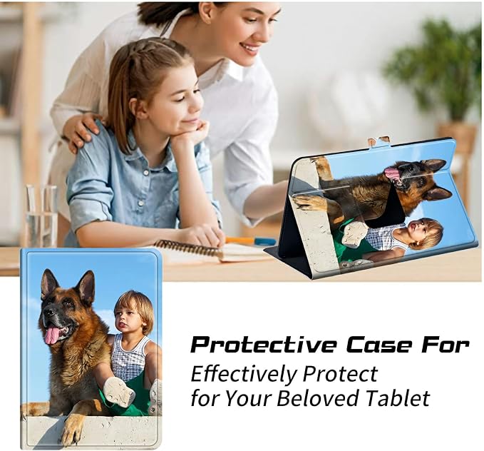 for Walmart Onn 10.1 2024 Onn 10.1 Gen 4 Universal Tablet Case 360 Degree Rotating Kickstand Protective Stand Case with Multiple Viewing PU Leather Shell Case Black Book Cat